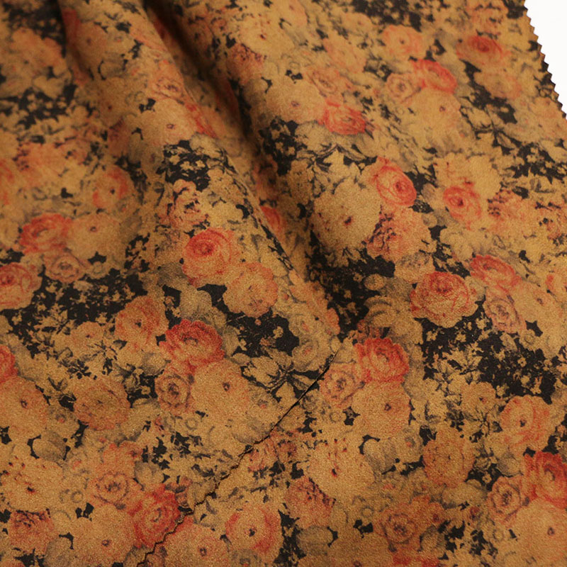 Retrostyle Printing Suede Fabrics for Garment