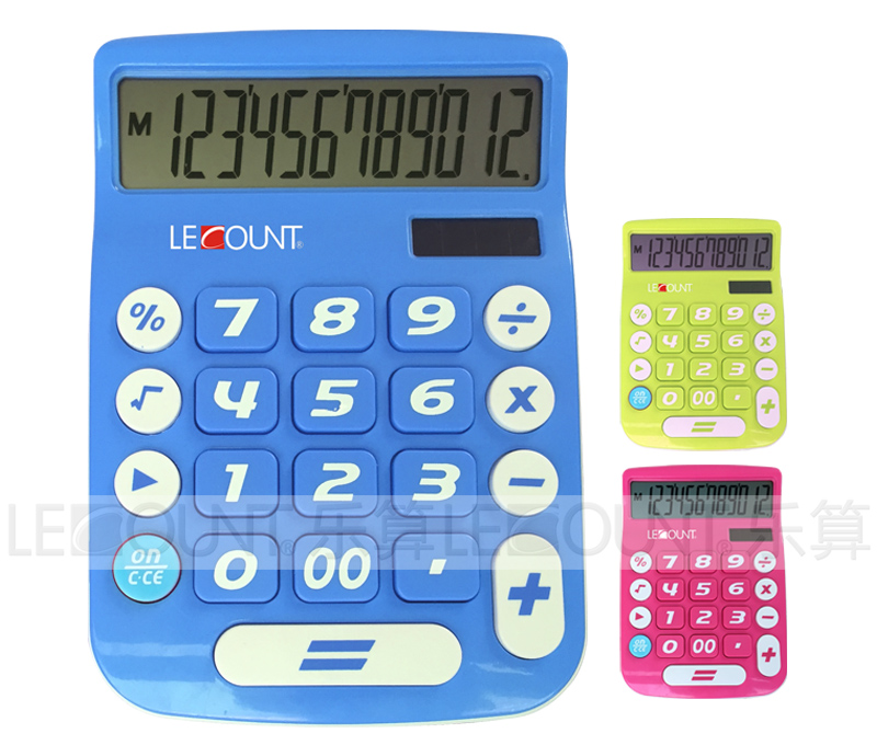 12 Digits Dual Power Desktop Calculator with Big LCD Display and Keys (LC201-12D)