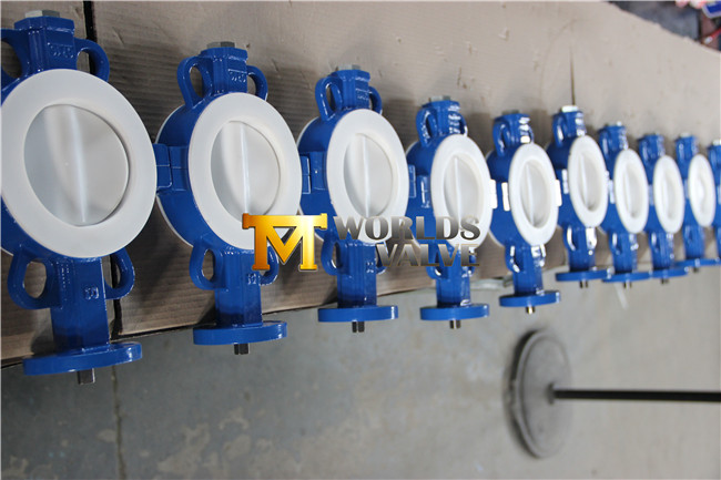 Teflon Seat Split Body Wafer Butterfly Valve