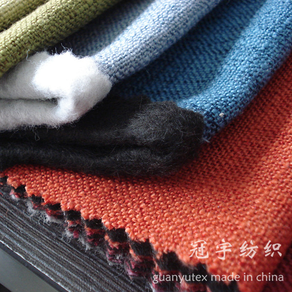 Home Textile Slub Linen Fabric with Fire Resistant Treatment for Sofa