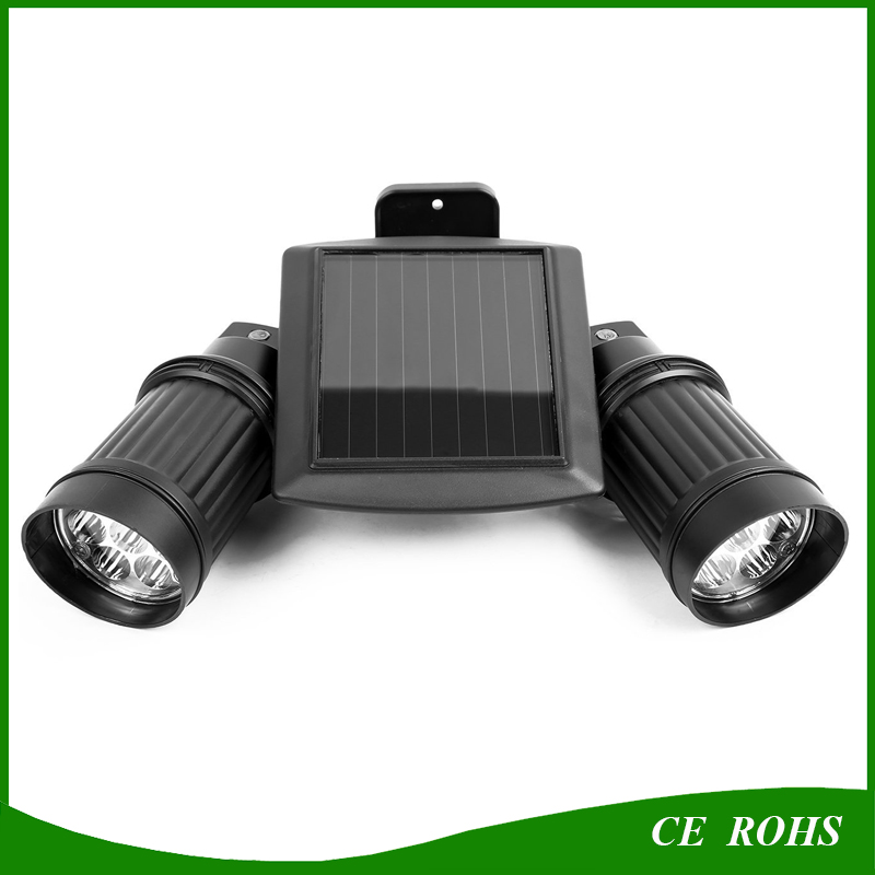 Adjustable Solar LED Spot Light Motion Sensor Trigged Wall Security Light for Driveways