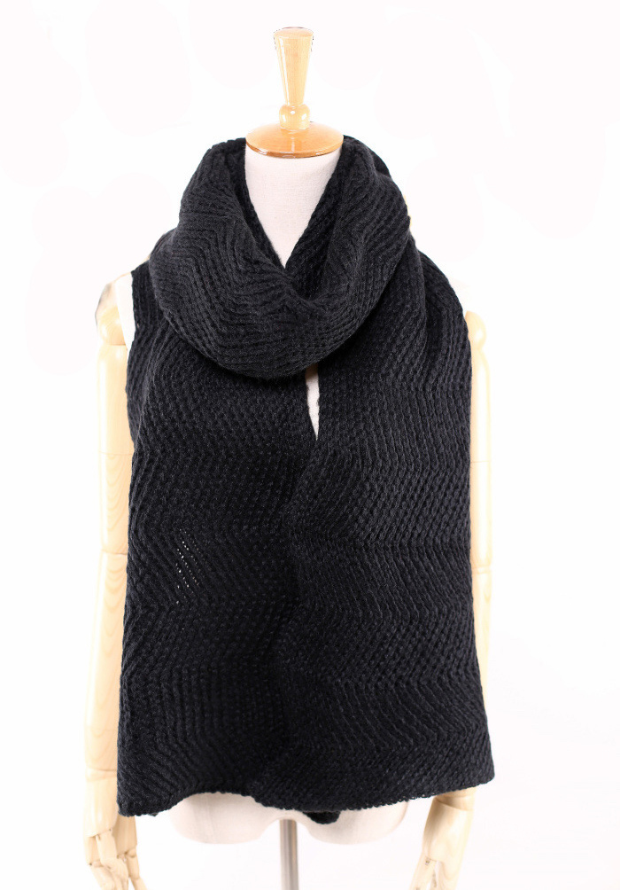 Womens Unisex Winter Warm Wave Uneven Knitting Heavy Knitted Scarf (SK160)