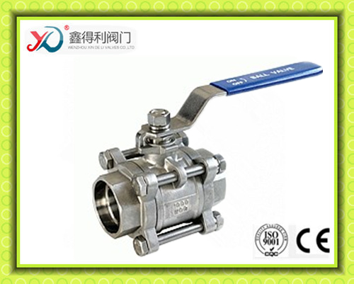 Three Piece Socket Weld Lockable Ball Valve CF8m 21/2