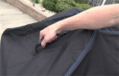 600d Oxford PU Coated Black BBQ Grill Cover