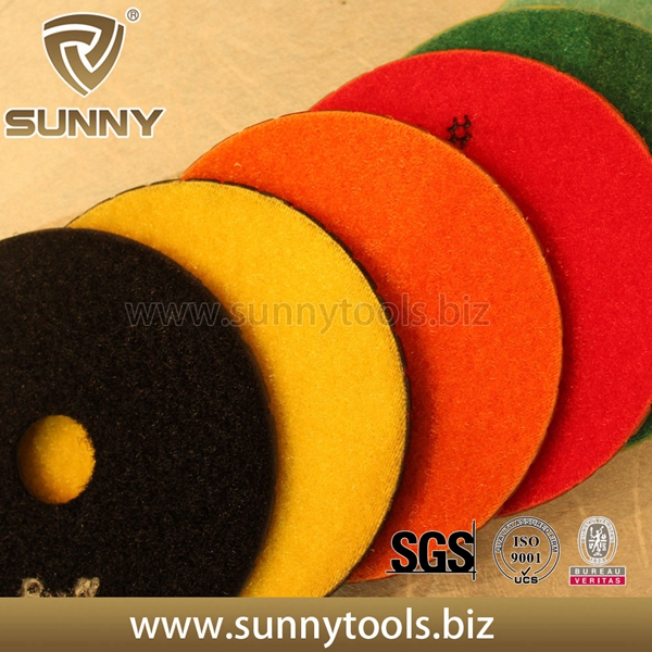 100mm Diamond Polishing Pads for Granite & Marble (SY-PL-T001)