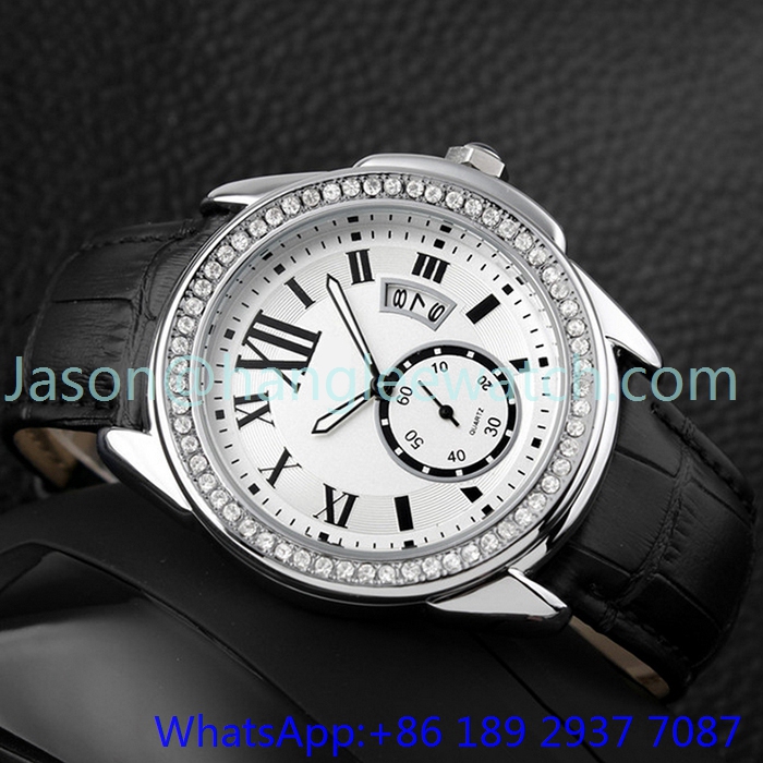 Top-Quality Alloy Luxury Watches with Genuine Leather Hl- 15046