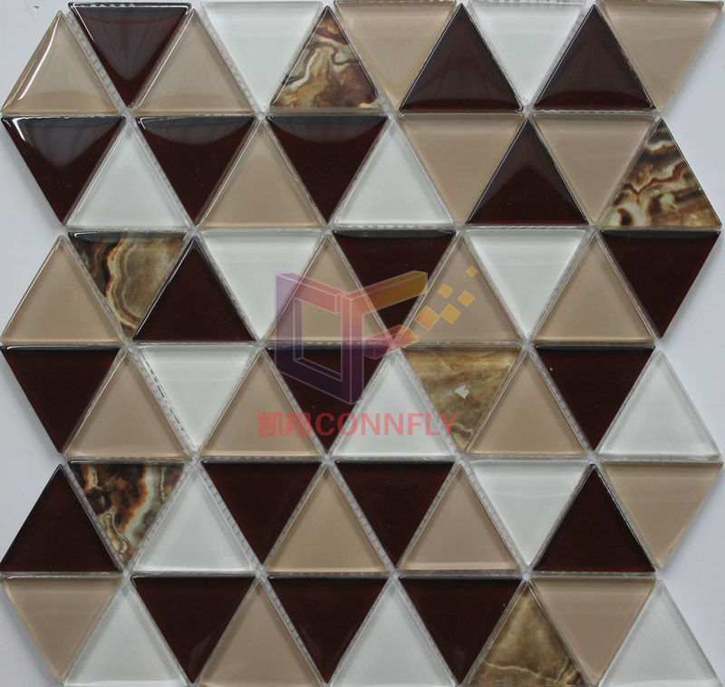 Bathroom Used Modern Design Crystal Mosaic Tile (CFC648)