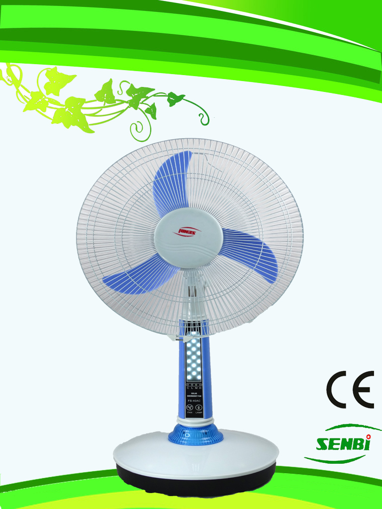 16 Inches AC110V Rechargeable Fan Solar Table Fan (FT-40DC-H3)