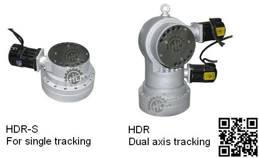 Hdr Dual Axis Solar Sun Tracker Gearbox Tracking System Using Gears for Power Generation Plant