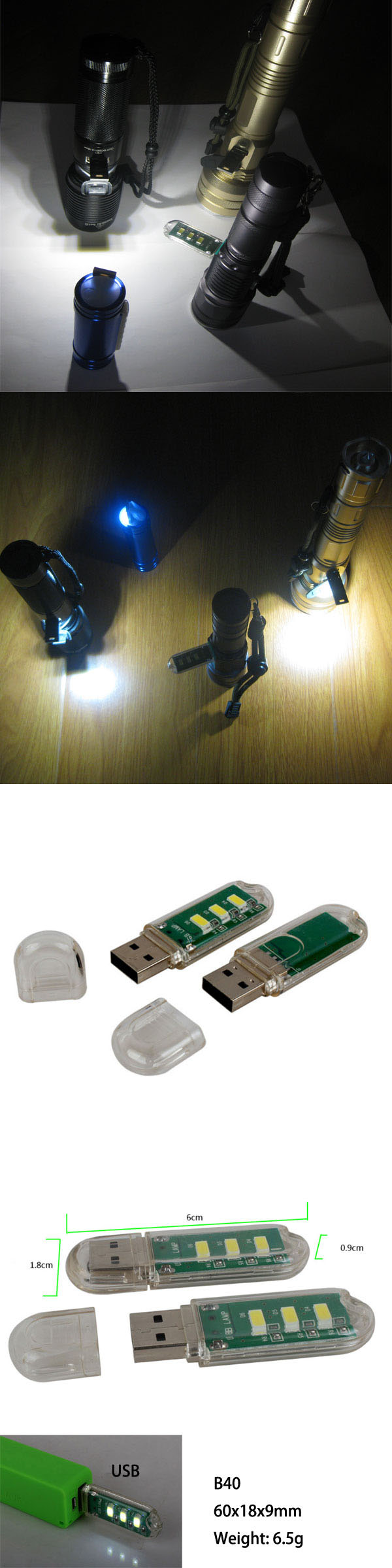 Smarttouch or Light-Operated USB SMD LED Light (POPPAS-B40/41/42/43)