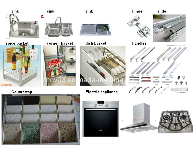 MDF Carcase with Glossy Lacqure Doors and Countertop (customized)