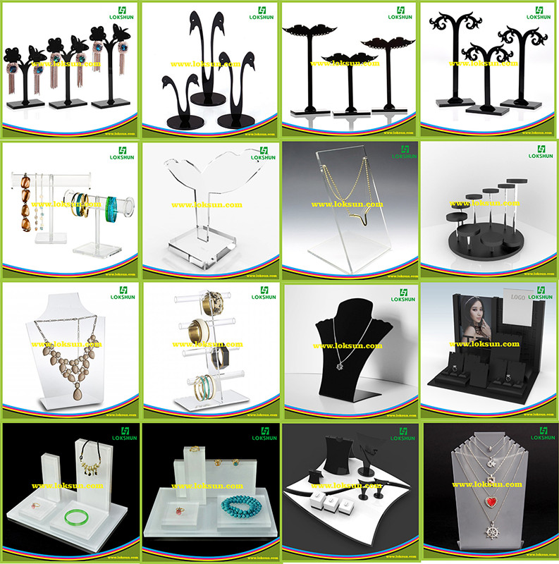 OEM/ODM Acceptable Acrylic Jewelry Showcase/Perspex Cosmetic Display Holder