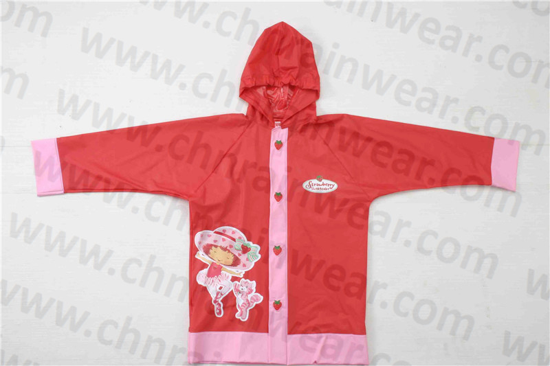 Children Colorful PVC Rain Jacket