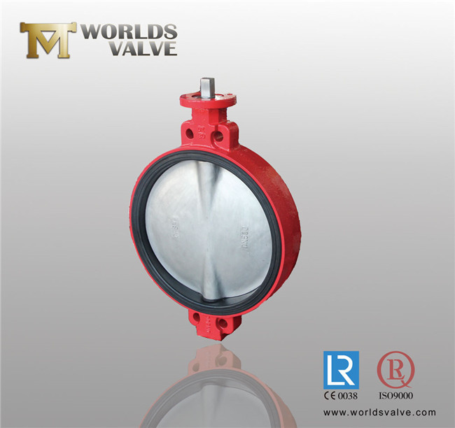 Double D Stem Head Concentric Rubber Seat Wafer Butterfly Valve