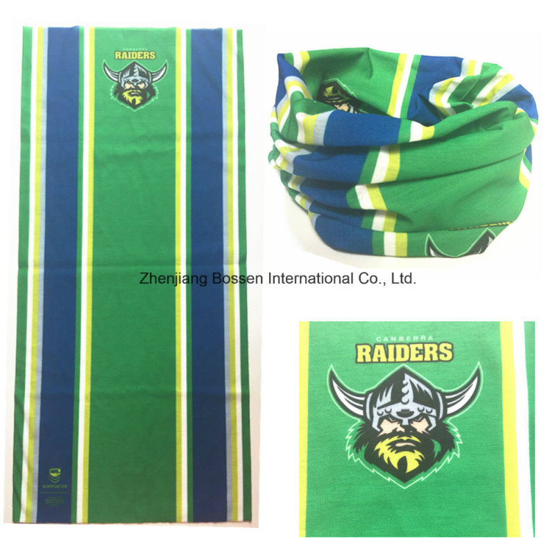 Customized Logo Printing Football Match Cheering Green Neck Scarf Warmer