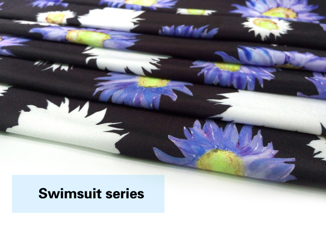 Digital Printing Swimwear Fabric with Chrysanthemum Flower