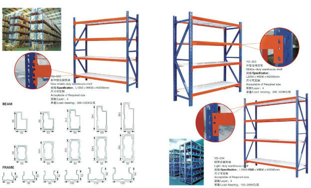 Made in China Warehouse Storage Racks Middle Duty Metal Rack