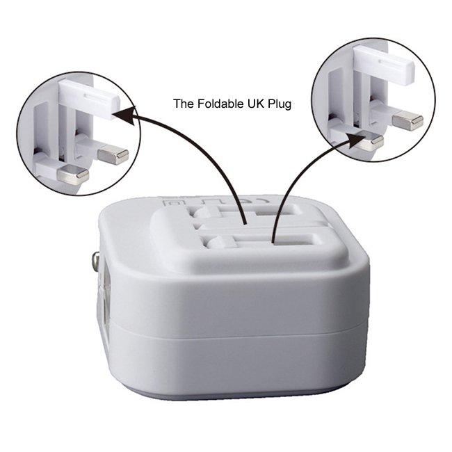 Portable UK Plug Wall Charger Adapter Smart Car Charger