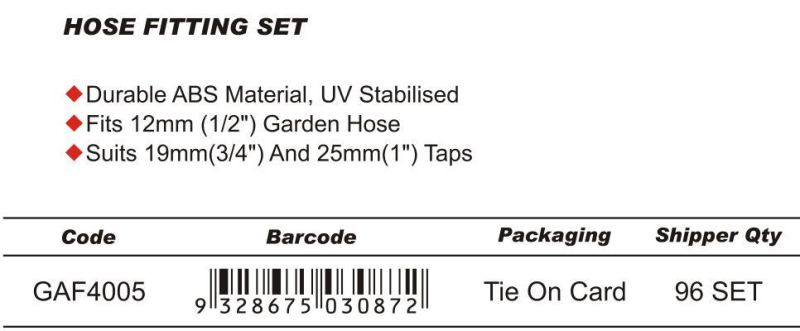 Suprior ABS Garden Hose Fitting Set with Hose Connector, Adaptor, Nozzle