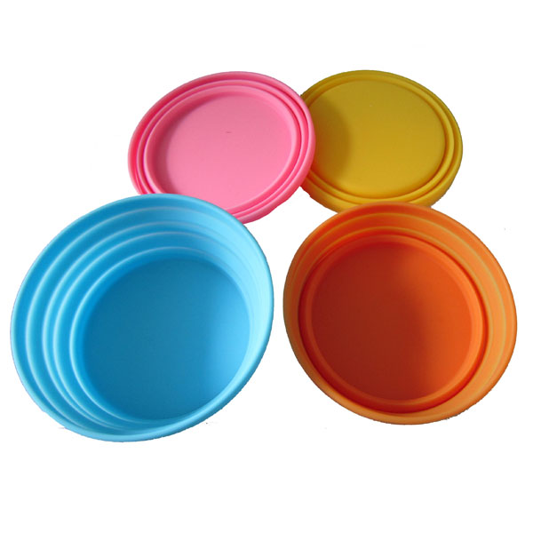 OEM Custom Molded FDA Food Grade Silicone Foldable Bowl