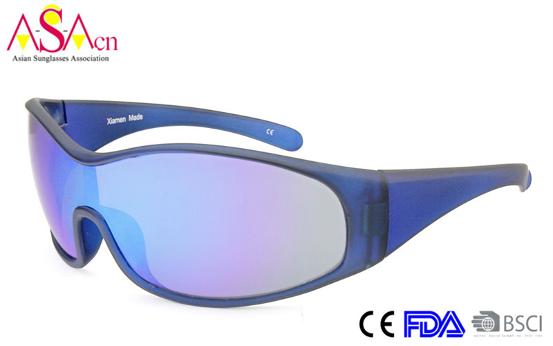 High Quality PC One Piece Lens Sports Sunglasses (91003)