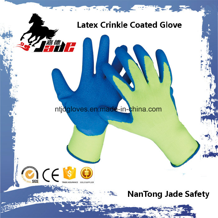 10g Cotton Palm Latex Crinkle Coated Safety Glove