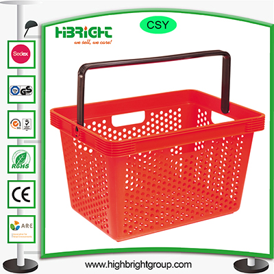 Colorful Supermarket Plastic Small Shopping Basket