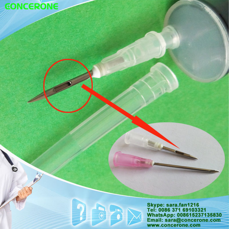 20cc Disposable Drug Dissolving Syringe with Side Hole Needle