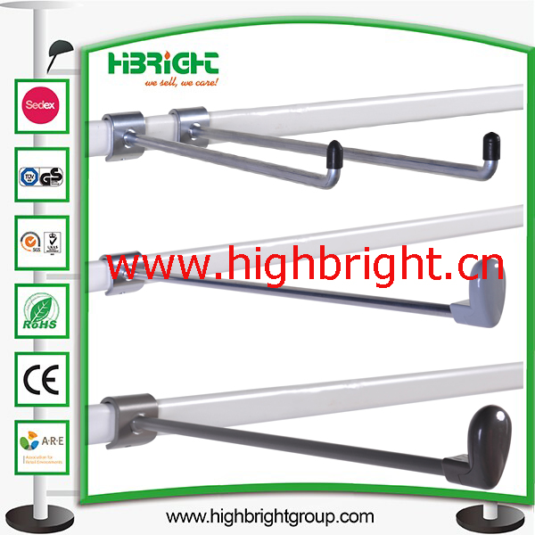 Steel Tube Metal Hanging Bar Steel Bar Holder for Shelves