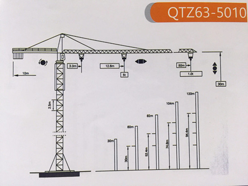 Low Price Qtz 63 Tower Crane Construction Machinery From China