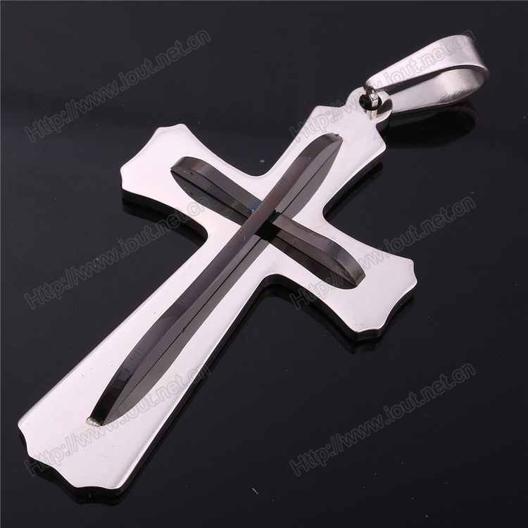 Hot Sale Stainless Steel Bible Cross Pendant Necklace, Stainless Steel Crucifix (st00000)