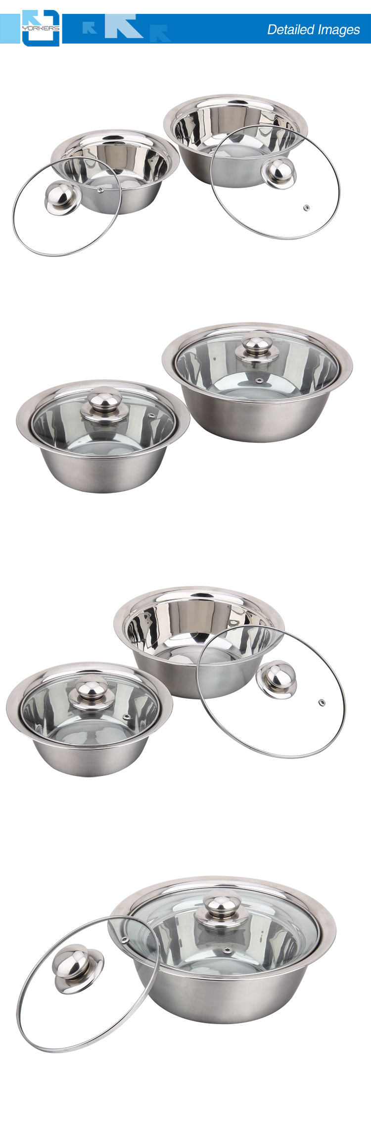 European 2 Pieces Multi-Purpose Stainless Steel Pot with Lid