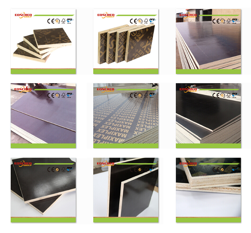 Brown and Black Color Concrete Formwork Plywood
