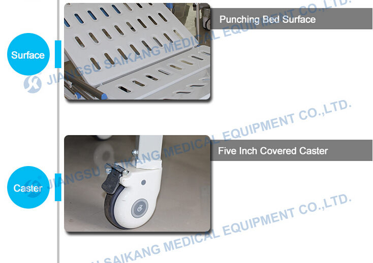 Adjustable Hydraulic Manual Hospital Bed (CE&FDA)