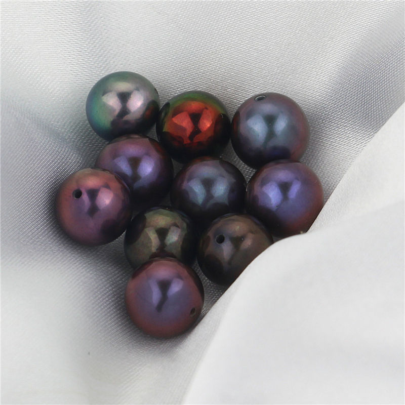 Snh New Fashion Cultured Loose Round Pearl Half Drilled