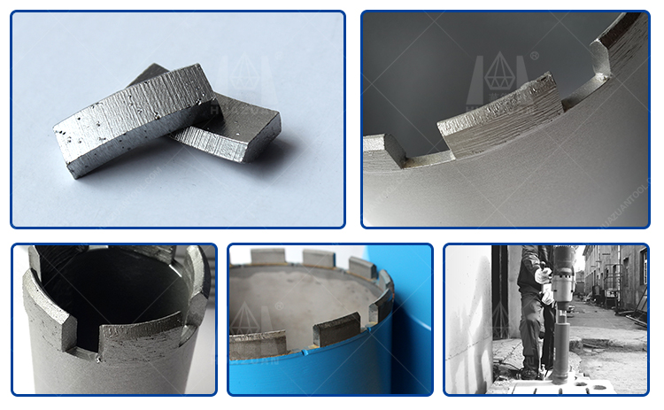 High Cutting Efficient Roof Diamond Core Bit Segment for Concrete Stone