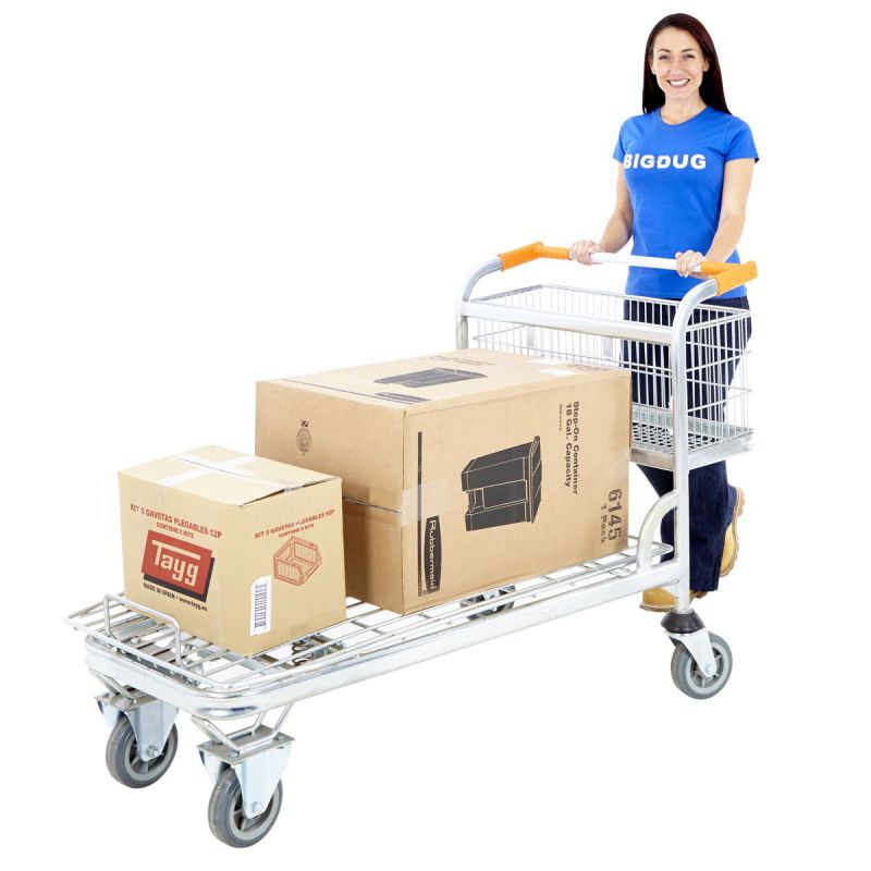 500kg Warehouse Storage Shopping Trolley Cart