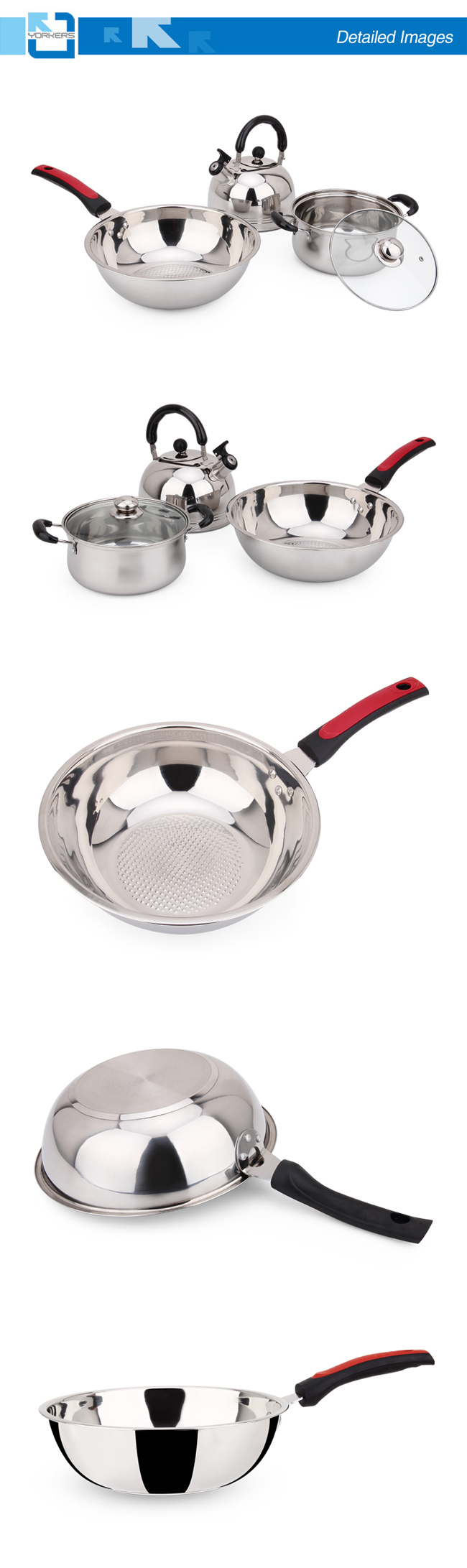 3 Pieces Stainless Steel Kitchenware Set Pot Cookware Set