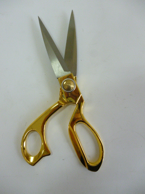 Sewing Scissors with Gold Color, Made of Multifunction Stainless Steel