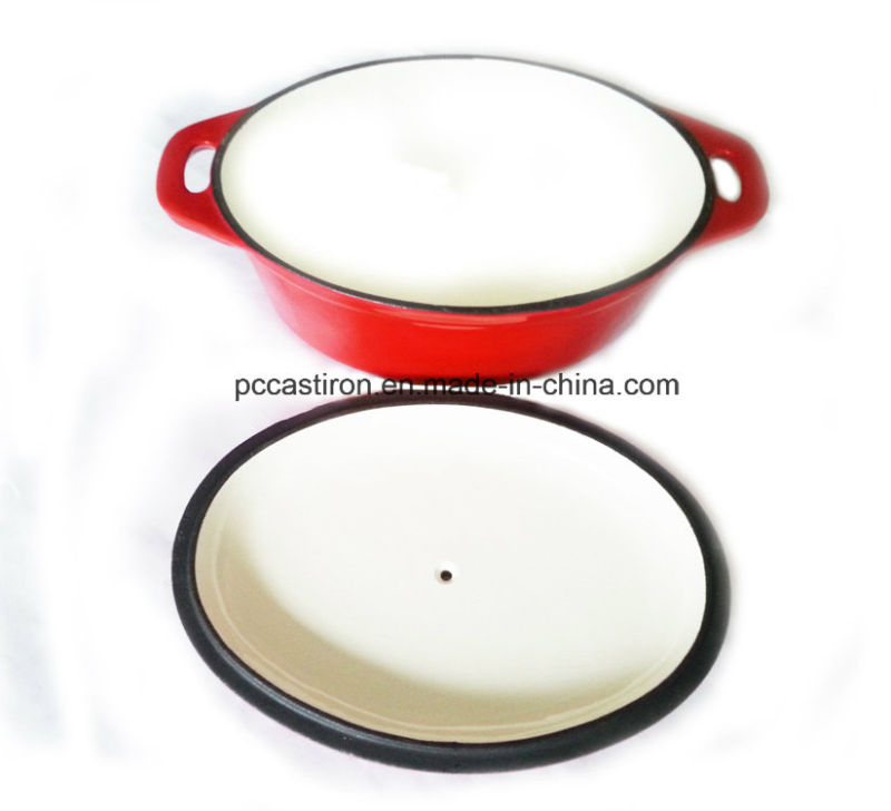 LFGB FDA SGS Ce Qualified Enamel Cast Iron Casserole Size 25X18X9cm