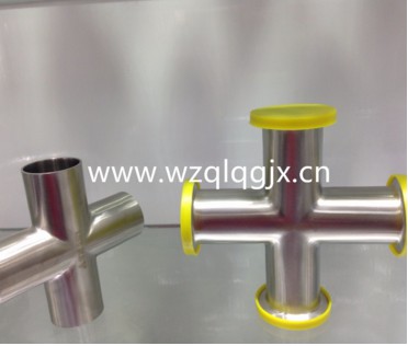 Sanitary Stainless Steel Pipe Fitting Butt Welding Cross