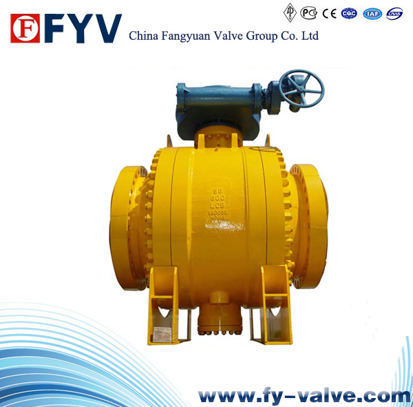 API6d Side Entry Trunnion Ball Valve with Gear