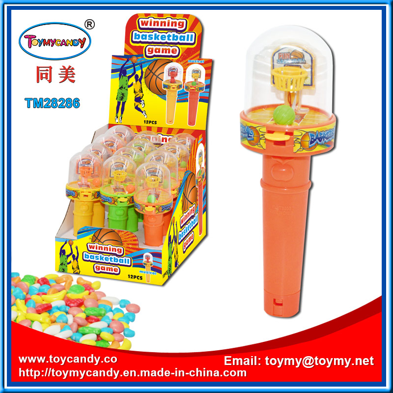 Plastic Shoot Basket Toy Candy Musica Light