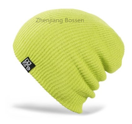 OEM Produce Cheap Acrylic Sports Whinter Customized Striped Slouch Beanie