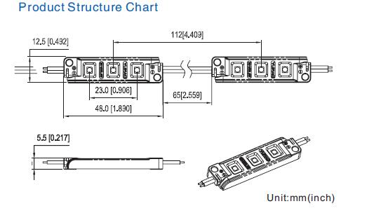 DC12V Waterproof Injection LED Module