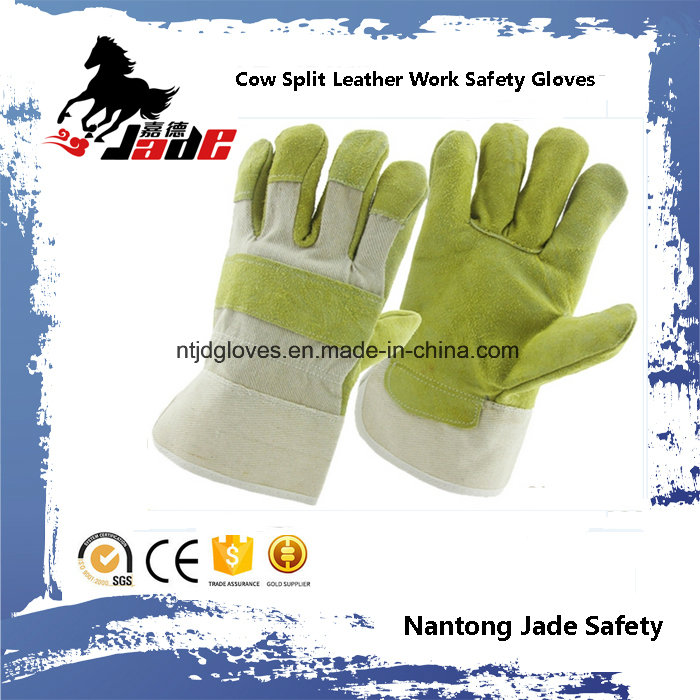 Anti-Scratch Cowhide Split Leather Industrial Hand Safety Work Glove