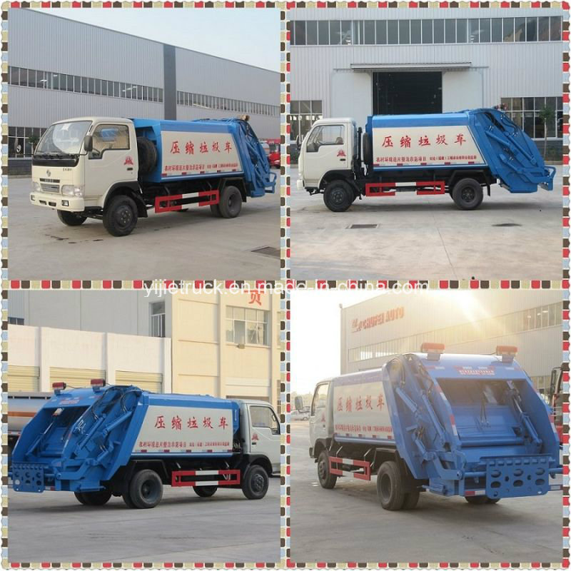 6 Wheeler Dongfeng 6-10cbm Compressed Garbage Truck