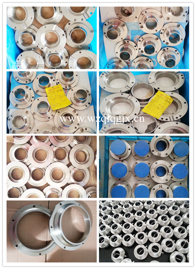 DIN Sanitary Stainless Steel Weld Butterfly Valve with One Side Thread