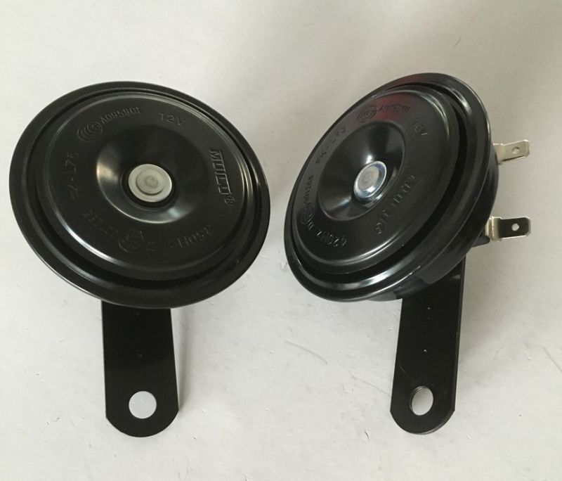 12V Auto Electric Horn Disc Horn Black Color