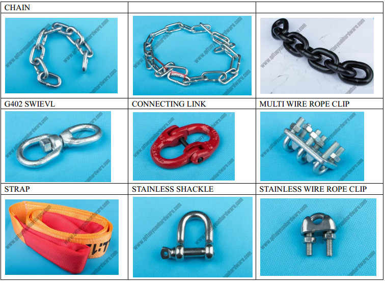 Trawling Square Head Screw Pin Chain Shackle